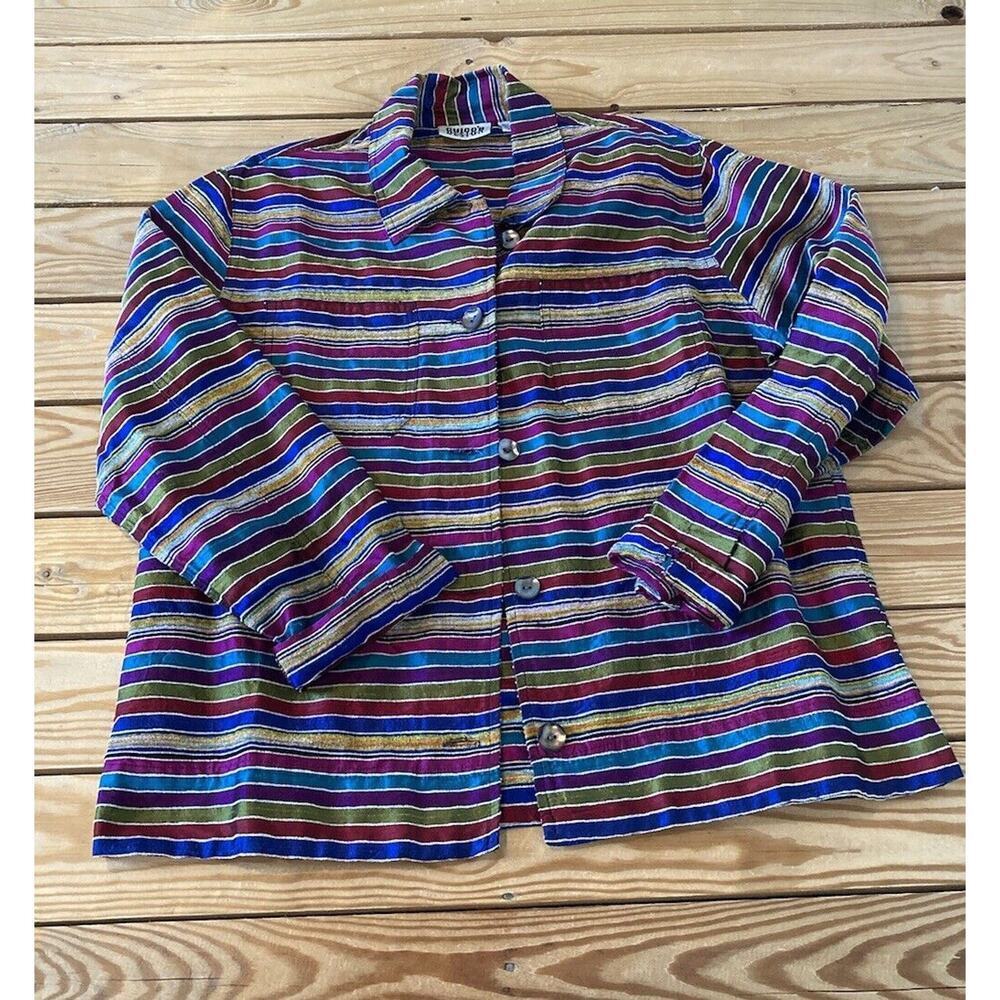 Vintage Chico’s Silk Button Up Top Size 1 (US Medium) Women’s Multicolor